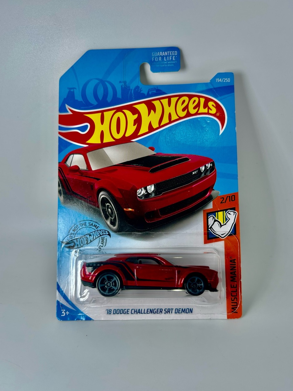 Hot Wheels Muscle Mania ‘18 Dodge Challenger SRT Demon Maroon Red NEW 2/10